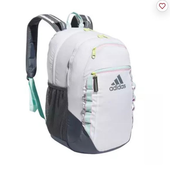 adidas Excel 6 Backpack- White/Purple - Picture 1 of 7